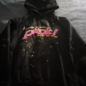 Aspire Black Hoodie with Pink Accents